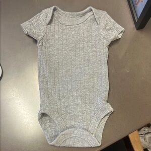 Carter's Soft Gray Ribbed Bodysuit